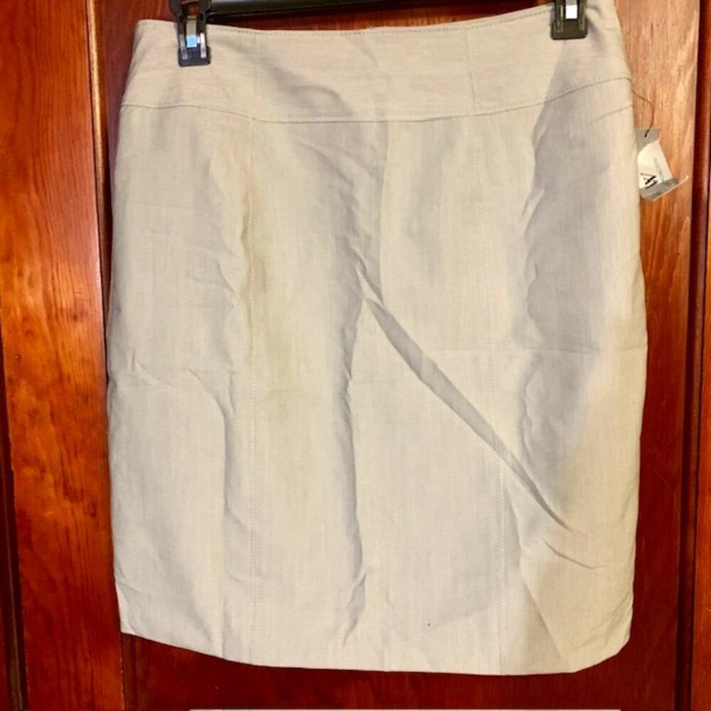 NWT Worthington Silver/Light Gray Lined Pencil Skirt, Women's Size 14